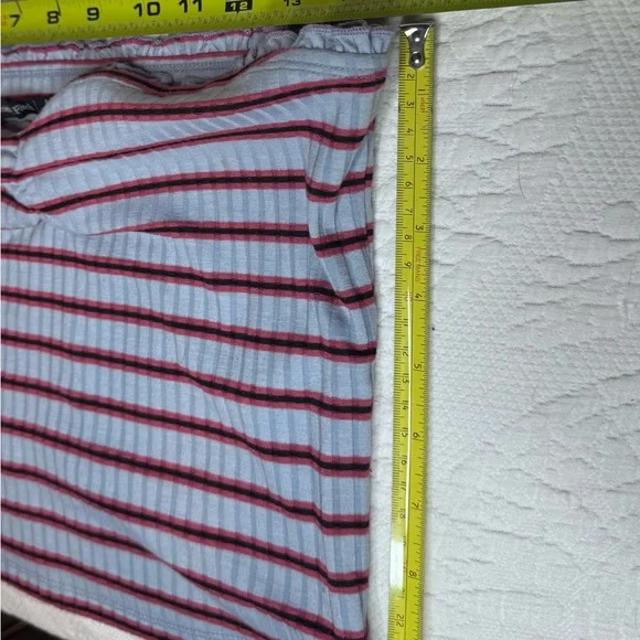 Abercrombie & Fitch Pink and Black Striped Top - Picture 3 of 3